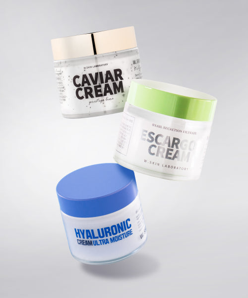 W.SKIN LABORATORY [2 pack / Can be crossed over] Moisture and nutrition cream 80ml 3 types / (snail, caviar, hyaluronic acid) Choose 2
