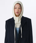 MUSINSA STANDARD WOMAN MUSINSA STANDARD WOMAN Women's oversized string knit balaclava (cream)