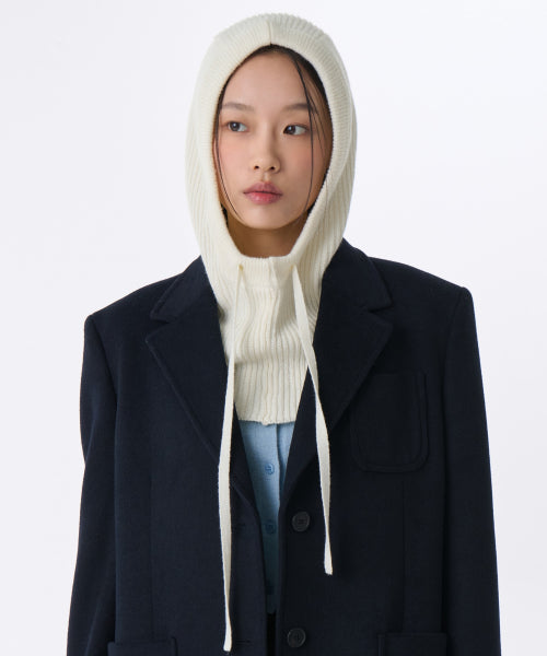 MUSINSA STANDARD WOMAN MUSINSA STANDARD WOMAN Women's oversized string knit balaclava (cream)