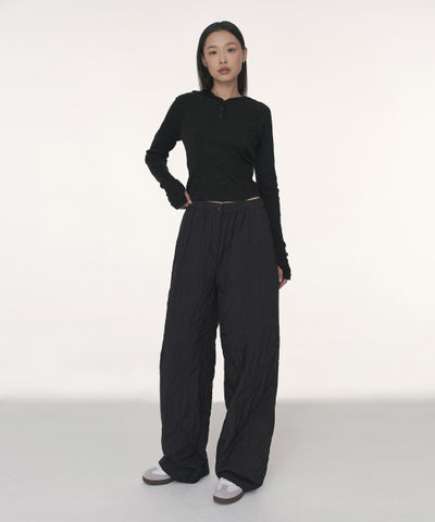 MUSINSA STANDARD WOMAN Padded Pants Black