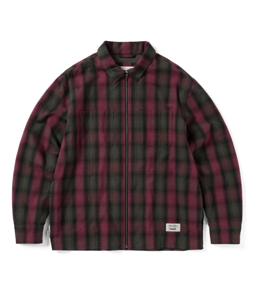 THISISNEVERTHAT THISISNEVERTHAT GORE-TEX WINDSTOPPER Shaggy Check Shirt Red