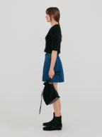 EENK ZIGGIE Short Sleeve Knit Top - Black