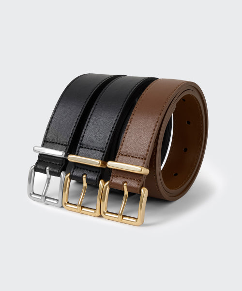 MUSINSA STANDARD WOMAN MUSINSA STANDARD WOMAN Women's Rounded Square Leather Belt 30mm