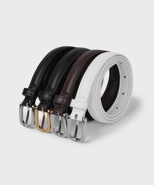 MUSINSA STANDARD WOMAN MUSINSA STANDARD WOMAN Women's Rounded Leather Thin Belt_15mm
