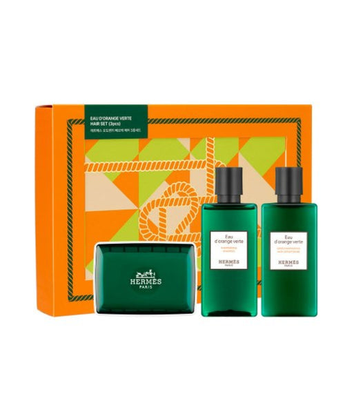 HERMES AMENITY Odorange Verte hair 3-piece set (+ free shopping bag)