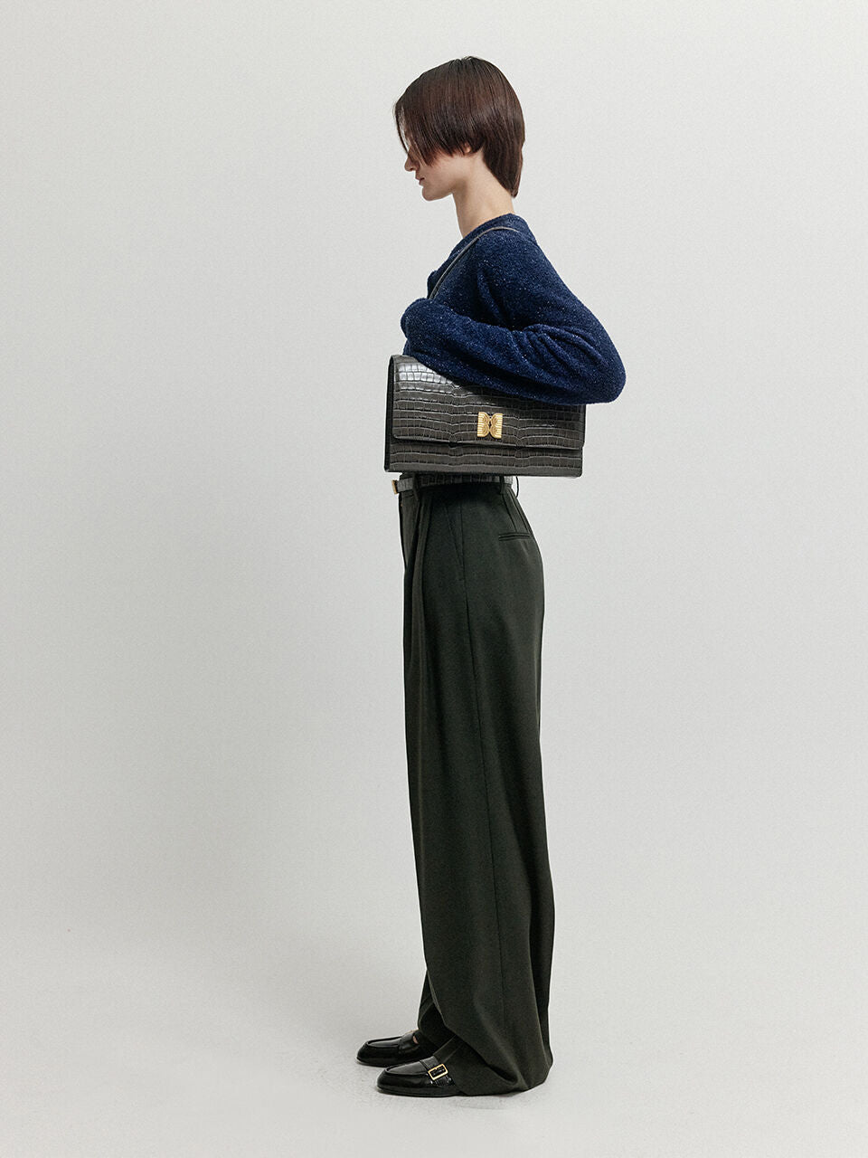 EENK EENK XOLO Bolero Layered Knit Top - Navy