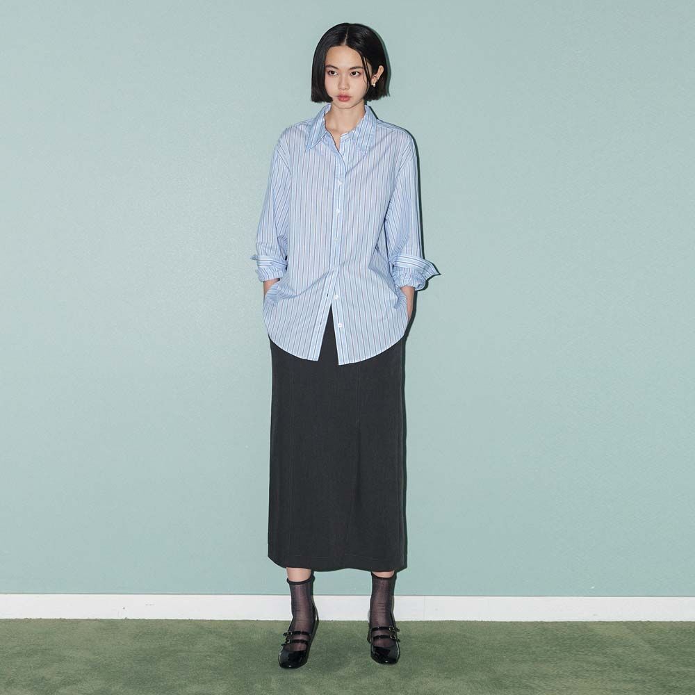CITYBREEZE Cotton striped basic shirt_3COLORS