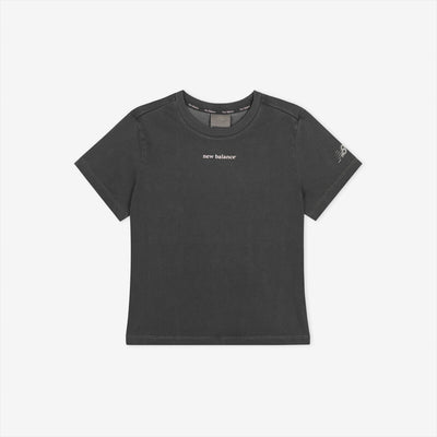 NBNEG2W412 / WOMEN Essential JoongAng Letter Short Sleeve T-Shirt (CHARCOAL)