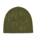 THISISNEVERTHAT THISISNEVERTHAT Debossed No Cuff Beanie Olive