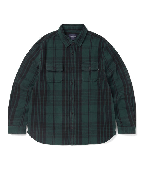THISISNEVERTHAT THISISNEVERTHAT Big Flannel Work Shirt Green