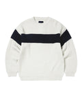 THISISNEVERTHAT THISISNEVERTHAT Washed Block Knit Sweater Ivory