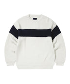 THISISNEVERTHAT THISISNEVERTHAT Washed Block Knit Sweater Ivory