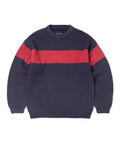 THISISNEVERTHAT THISISNEVERTHAT Washed Block Knit Sweater Navy