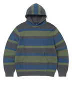 THISISNEVERTHAT THISISNEVERTHAT Striped Waffle Knit Hoodie Grey