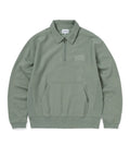 THISISNEVERTHAT THISISNEVERTHAT Damaged Half Zip Polo Sweatshirt Light Olive