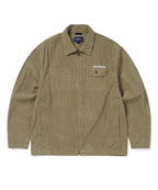 THISISNEVERTHAT THISISNEVERTHAT Washed Corduroy Zip Jacket Khaki