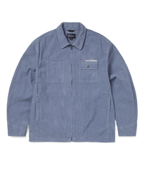 THISISNEVERTHAT THISISNEVERTHAT Washed Corduroy Zip Jacket Light Indigo