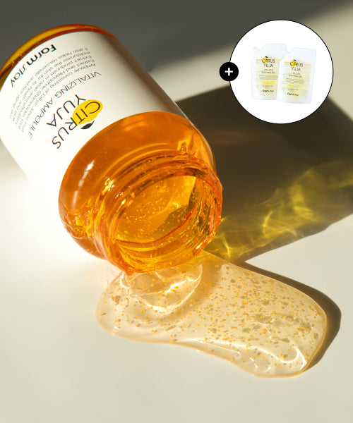 FARMSTAY Citrus Yuzu Vitalizing Ampoule 250ml (+Soothing Gel 100ml x 2)