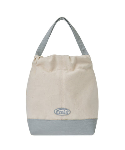 EMIS Canvas Tote Bucket Bag - Blue