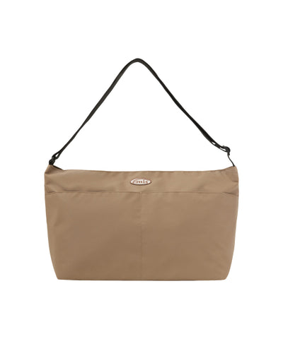 EMIS Nylon Crossed Body Bag - Beige