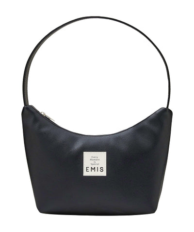 EMIS Leather Hobo Bag - Black