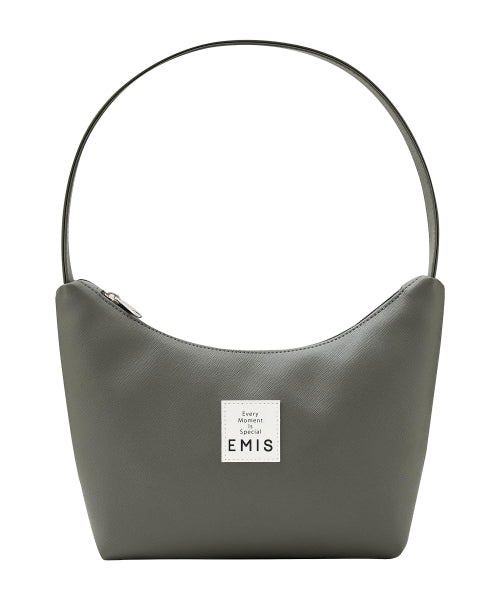 EMIS EMIS Leather Hobo Bag - Gray Khaki