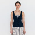 EENK EENK Lace-Up Vest - Navy
