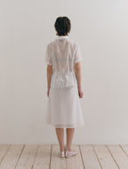 LOW TIDE SILKY HALF SLEEVE SHIRT [WHITE]