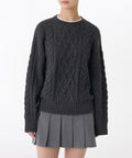 MUSINSA STANDARD WOMAN MUSINSA STANDARD WOMAN Women's Soft Aran Cable Knit [Medium Gray]