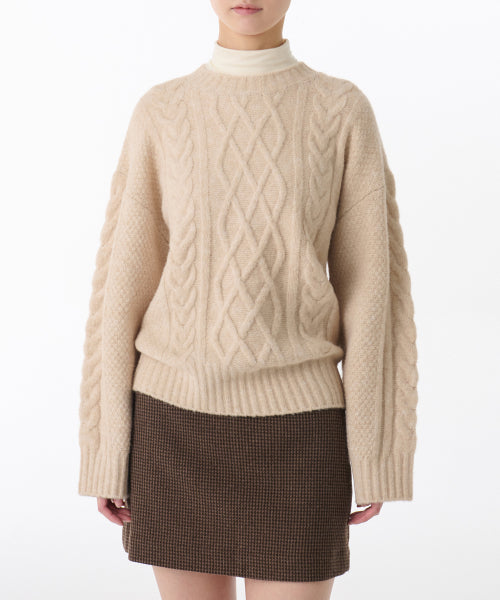 MUSINSA STANDARD WOMAN MUSINSA STANDARD WOMAN Women's Soft Aran Cable Knit [Ivory]