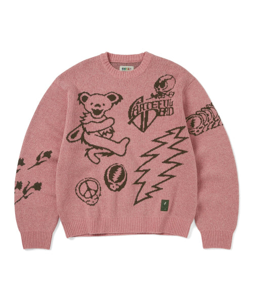 THISISNEVERTHAT THISISNEVERTHAT GD Iconography Knit Sweater Pink