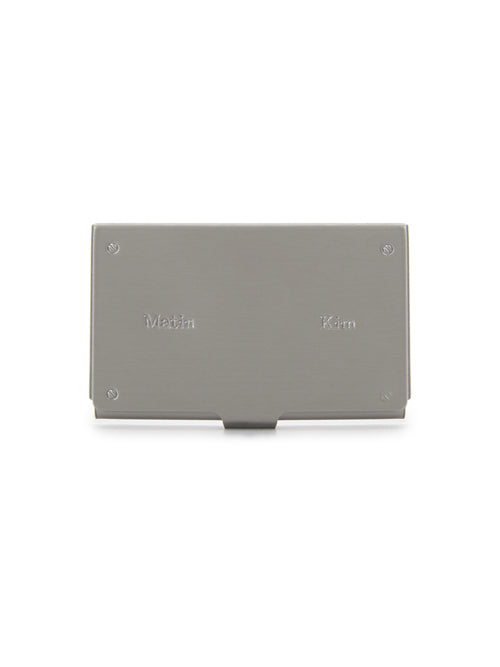 MATIN KIM MATIN KIM Metal Business Card Case in Silver