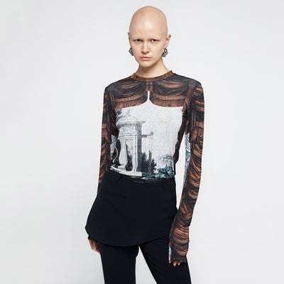 GAREDN GRAPHIC PRINTED T-SHIRT ORANGE (R25TS11161OR)