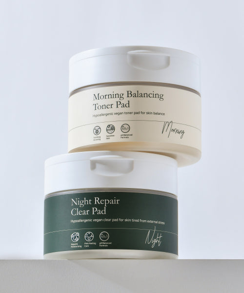 NOAV Noave Morning Balancing Toner Pads 100 sheets 200ml + Night Repair Clear Toner Pads 70 sheets 250ml