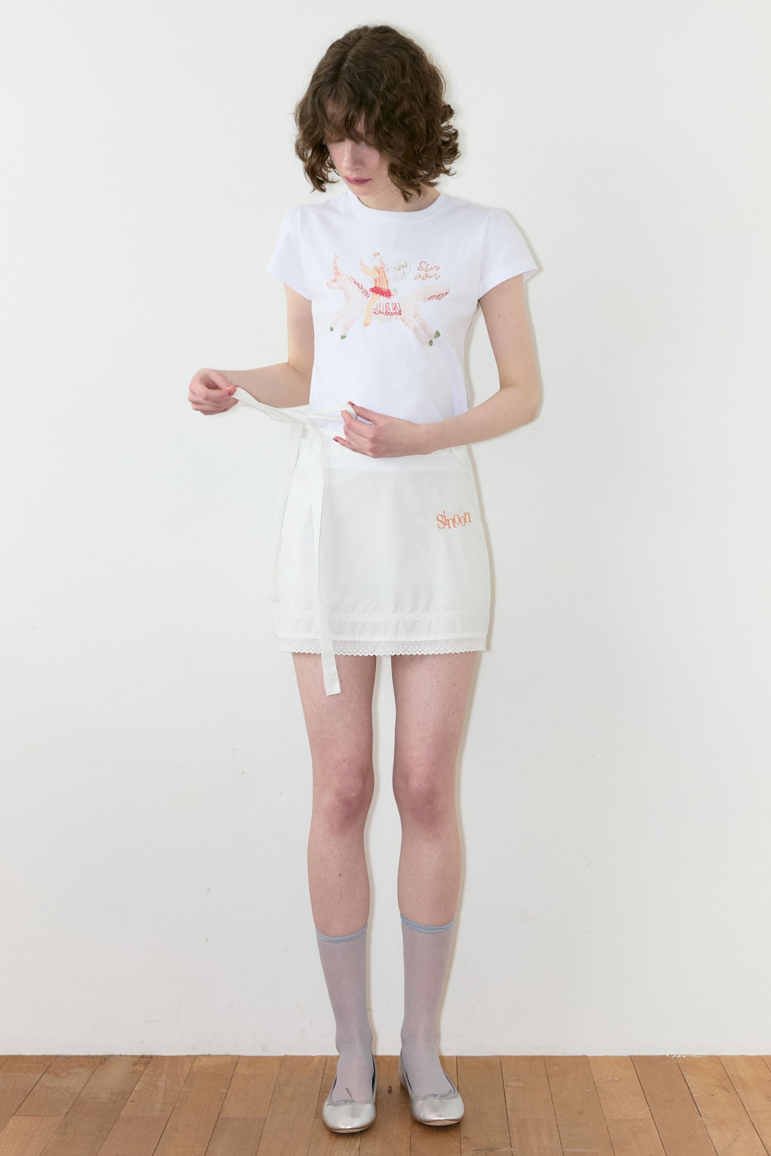 SINOON Unicorn Puff T-Shirt (White)