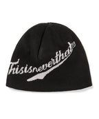 THISISNEVERTHAT THISISNEVERTHAT Script Logo No Cuff Beanie Black