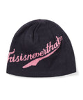 THISISNEVERTHAT THISISNEVERTHAT Script Logo No Cuff Beanie Navy