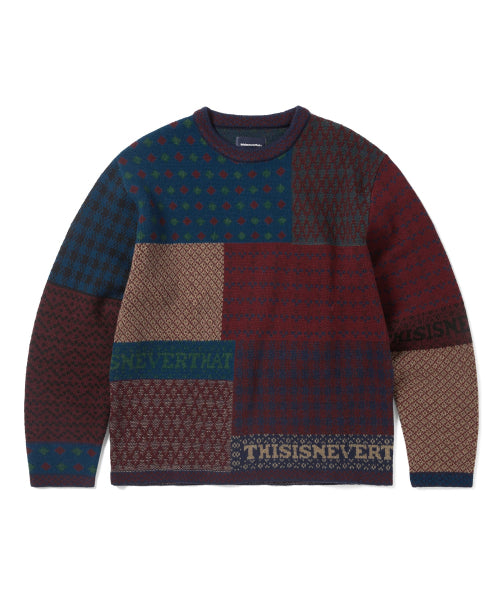 THISISNEVERTHAT THISISNEVERTHAT Block Knit L/S Top Multi