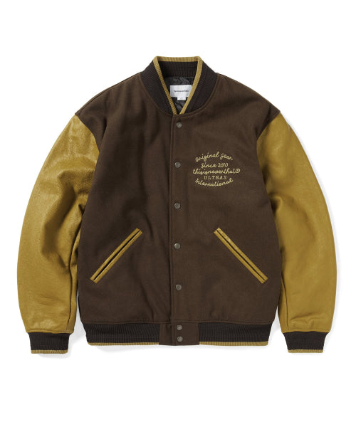 THISISNEVERTHAT THISISNEVERTHAT ULTRAS Varsity Jacket Brown