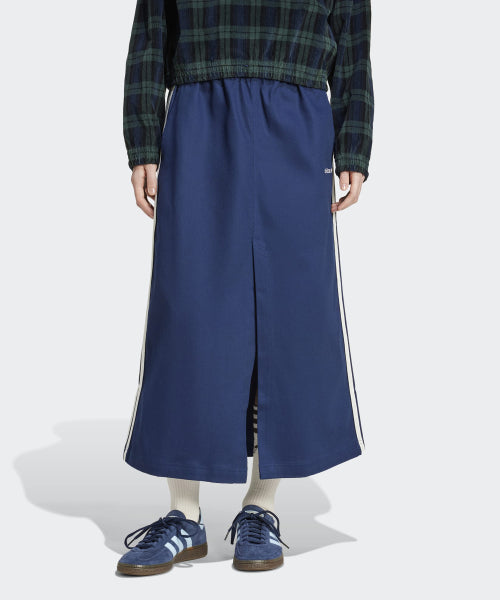 ADIDAS ADIDAS Cotton Twill Midi Skirt - Navy