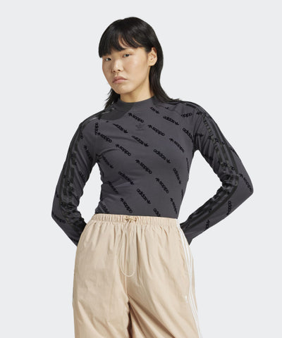 ADIDAS Mono Long Sleeve Top - Charcoal
