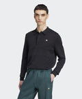 ADIDAS ADIDAS Premium Long Sleeve Polo Shirt - Black