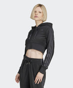 ADIDAS ADIDAS Cropped Full Zip Hoodie - Black