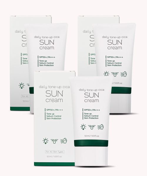 prreti Daily Tone Up Cica Sunscreen 50ml 3 pieces