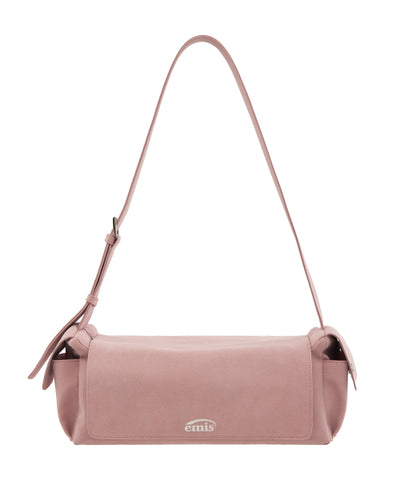 SUEDE SHOULDER BAG-PINK