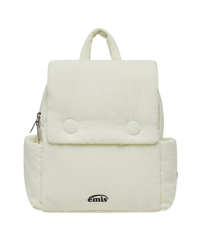 EMIS Nylon Padded Backpack - Ivory