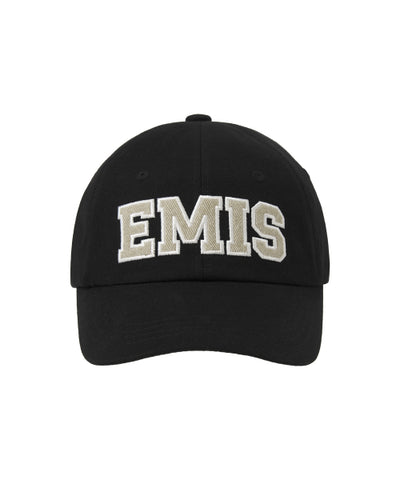 EMIS TWILL CAPITAL LOGO BALL CAP - BLACK
