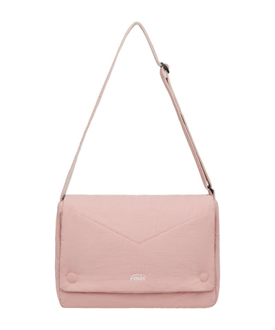 EMIS Nylon Padded Crossbody Bag - Pink