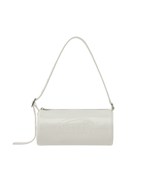 EMIS EMBOSSED BARREL BAG-IVORY