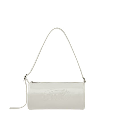 EMBOSSED BARREL BAG-IVORY